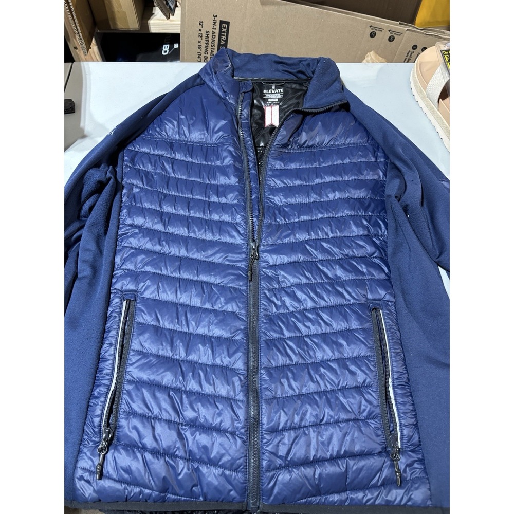 Elevate Silverton Insulate Puffer Jacket Men's‎ XL Blue Full Zip MICHELOB ULTRA